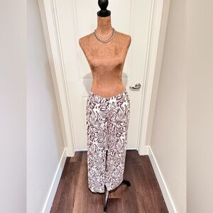 Y2K Zebra Swirl Low Rise Flare Pants | Stretch Wide Leg Animal Print Size S/M